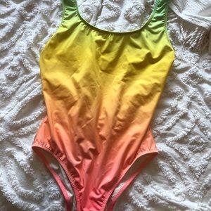 Solid and Striped Rainbow One Piece